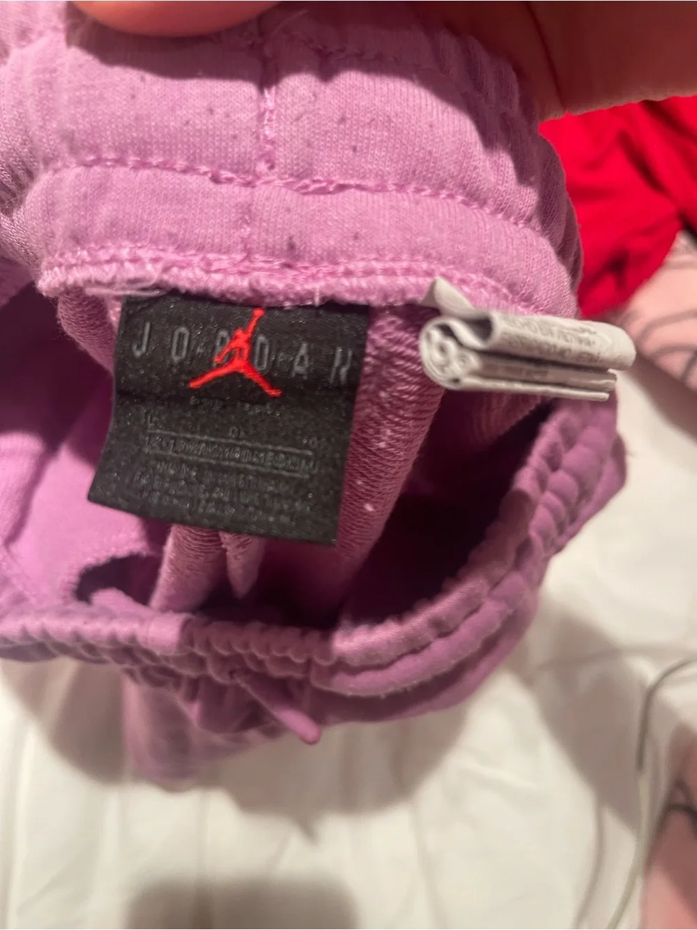 Jordan Lavender Girls' Fleece Shorts with White Jumpman